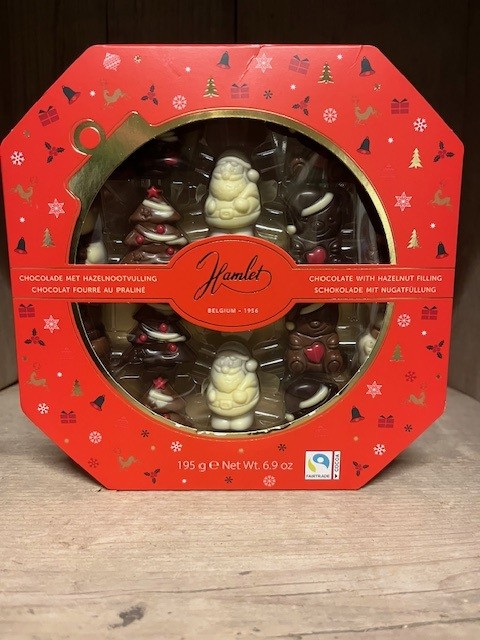 Hamlet Belgische chocolade - luxe kerstfiguren praliné 195 gram